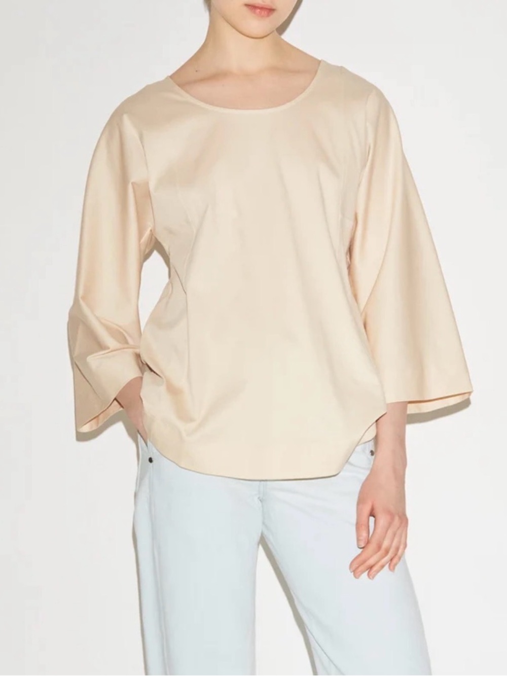 Lemaire Wide Sleeve Jersey Tee Ginger
